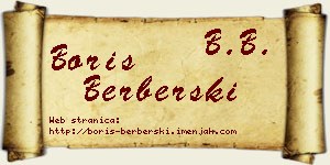 Boris Berberski vizit kartica